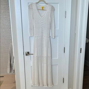 Catherine Malandrino White Knit Maxi Dress